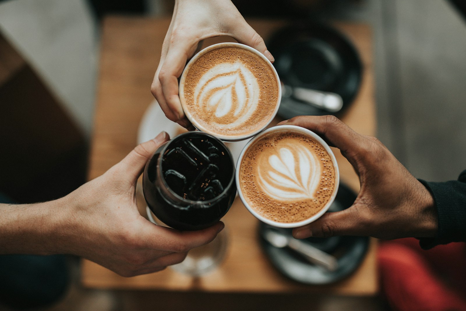 Espresso pour into a cup